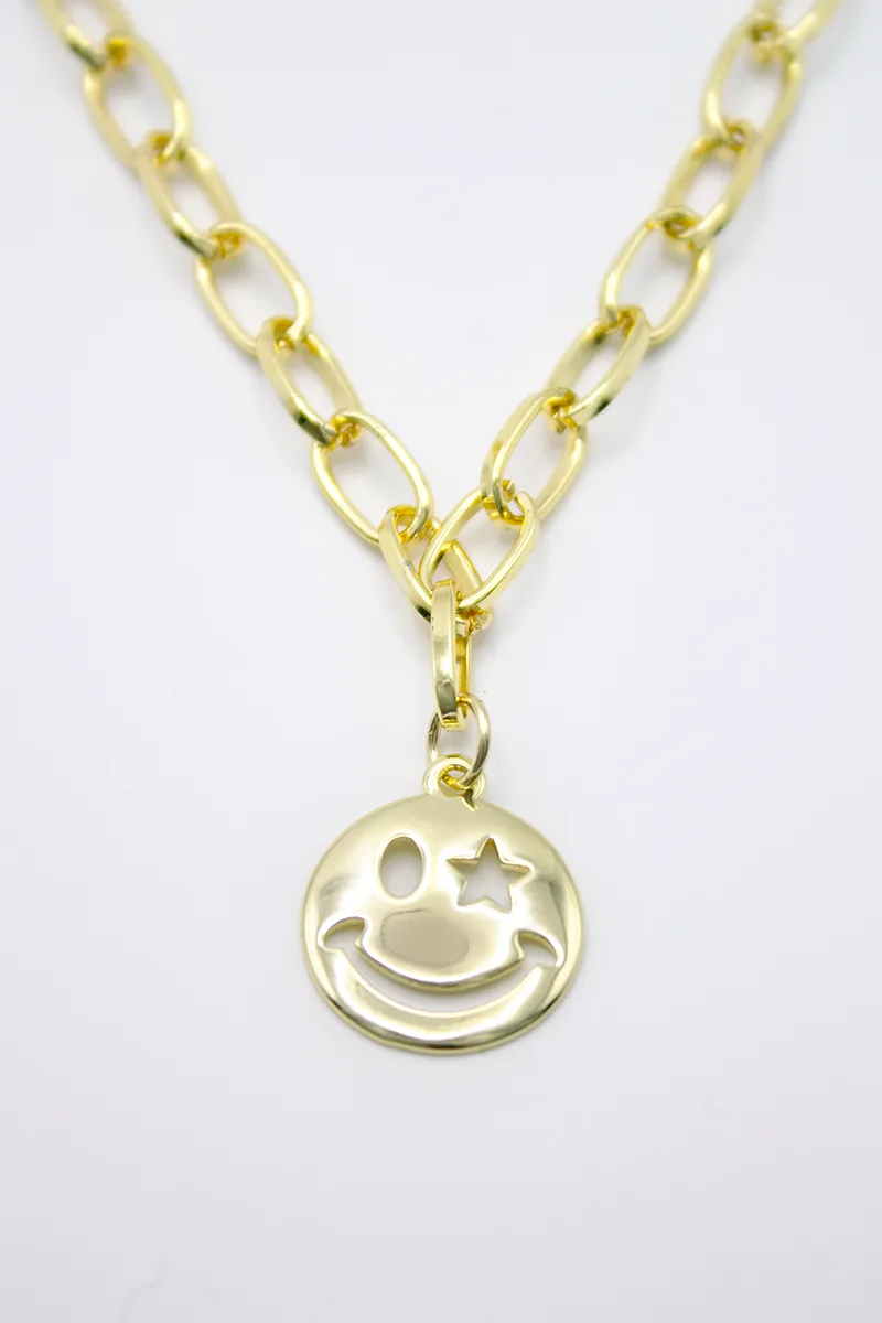 Smile With Me — Gold Necklace Chain product view 2