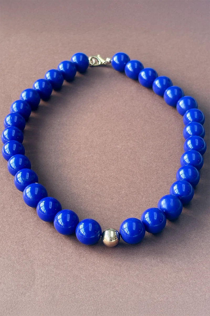 Harper - Blue — Beaded Necklace product view 3