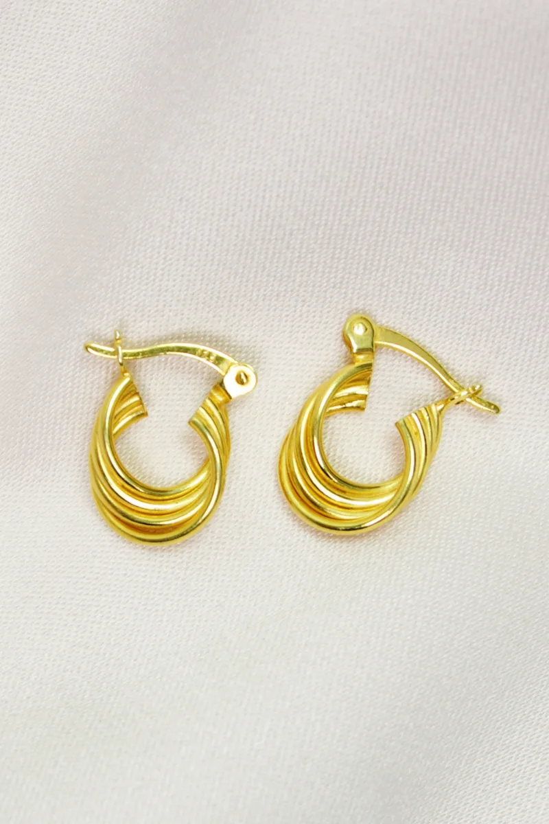 Adina — Gold hoop earrings product view 5