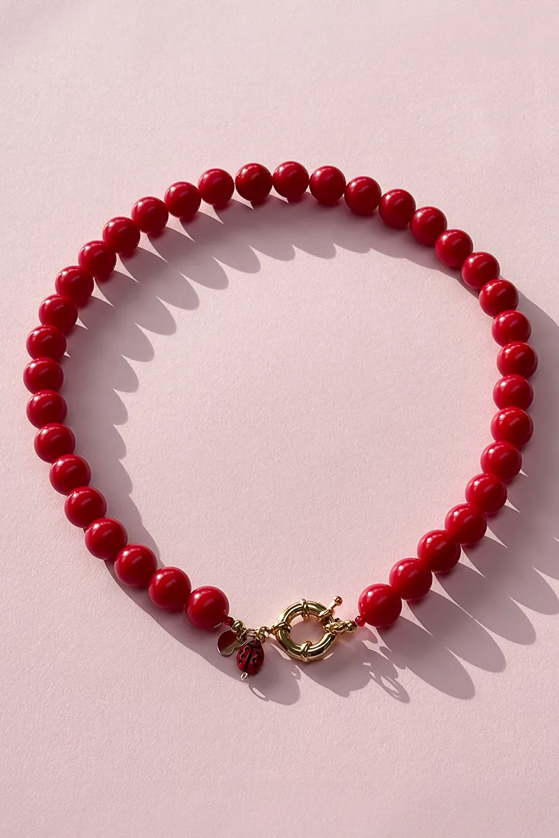 Ladybird In Love — Beaded Necklace product view 2