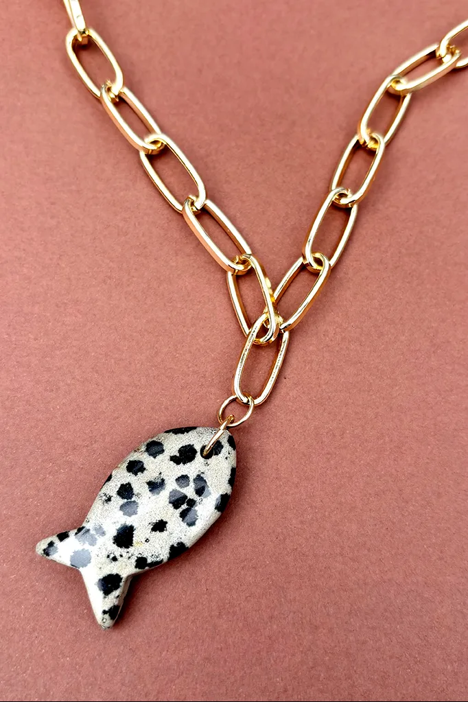 Poisson - Dalmation — Gold Necklace Chain product view 4