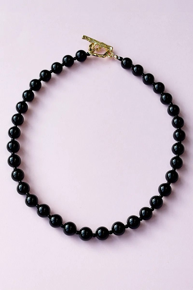 Fisher - Onyx — Beaded Necklace product view 1