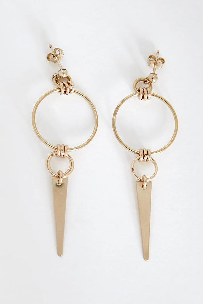 Hanley — Gold Earrings Stud Drop product view 4
