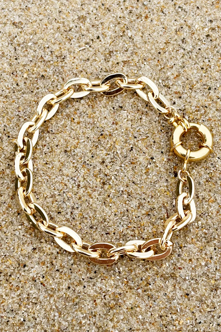 Sunrise — Gold chain bracelet product view 4