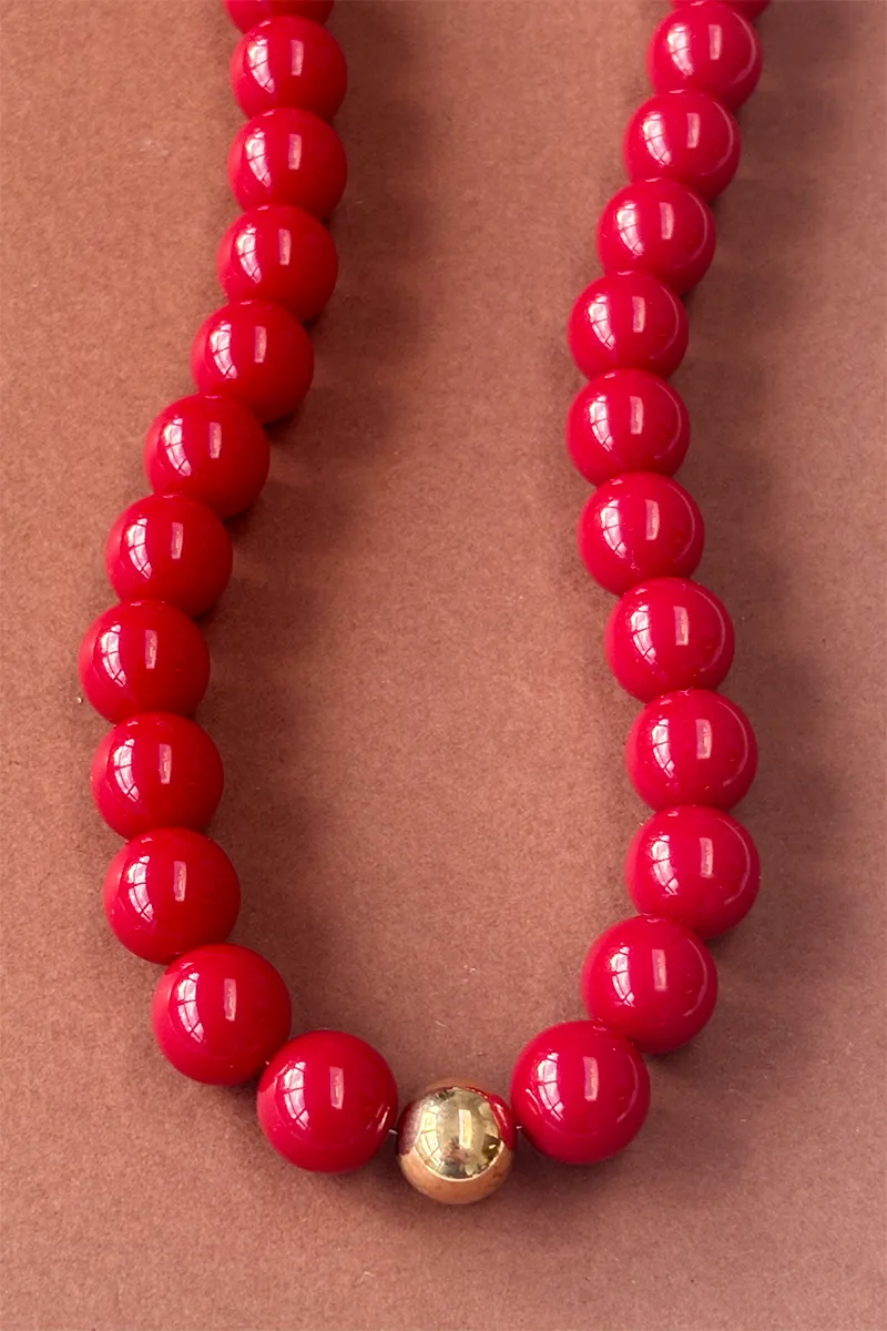 Harper - Red — Beaded Necklace product view 3