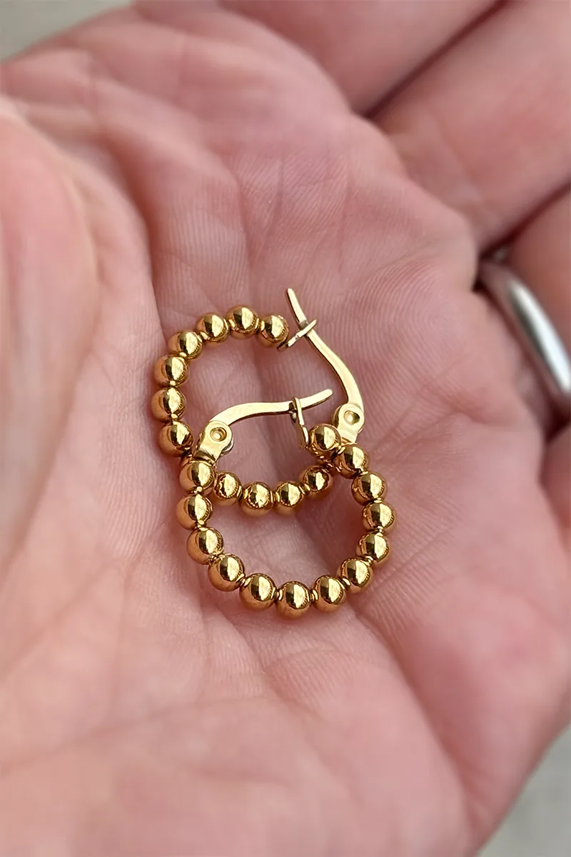 Bobble — Gold earrings product view 2
