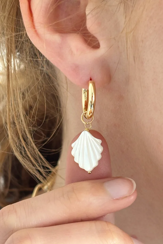 Conch Shell — Gold earrings product view 2