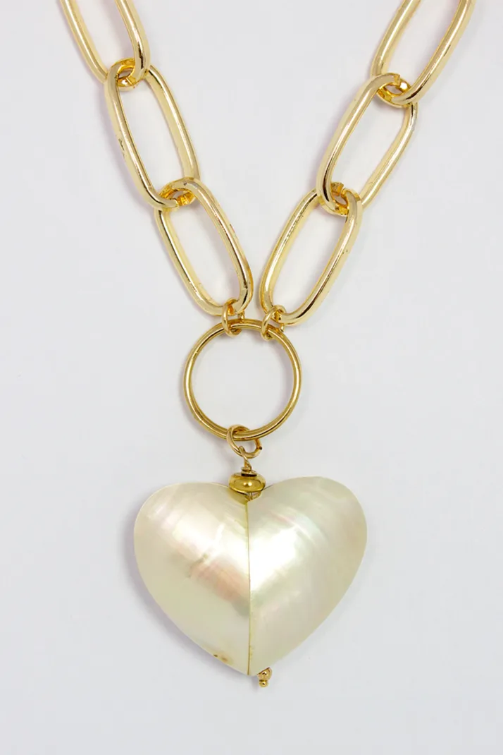 Heart Of Pearl — Gold Necklace Chain product view 4