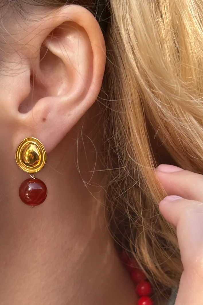 Fisher Drops — Gold Earrings Stud Drop product view 3
