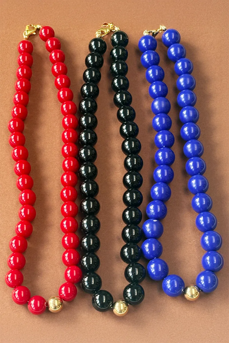 Harper - Blue — Beaded Necklace product view 5