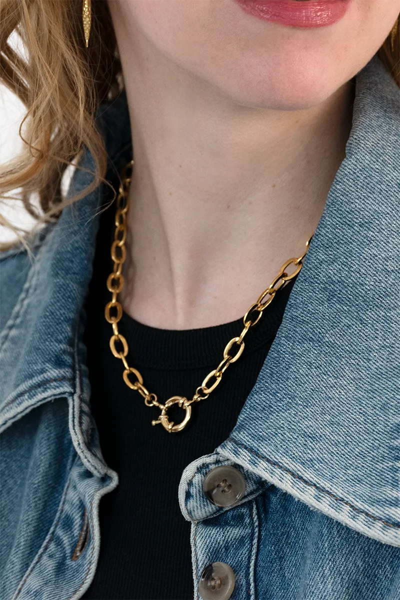 Golden Hour - Chunky — Gold chain bracelet product view 4