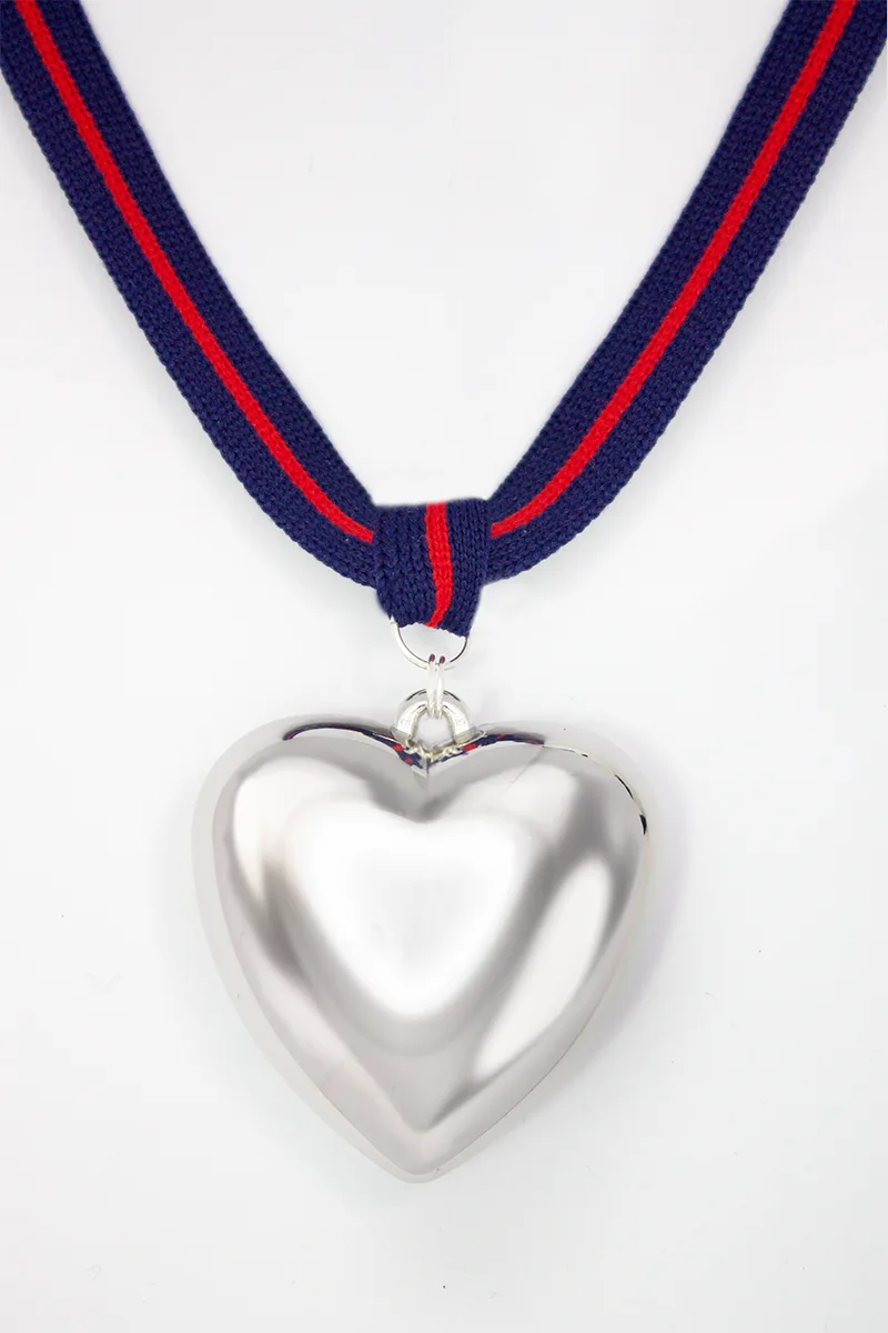 Carolines Style Heart Silver — Cord Necklace product view 1