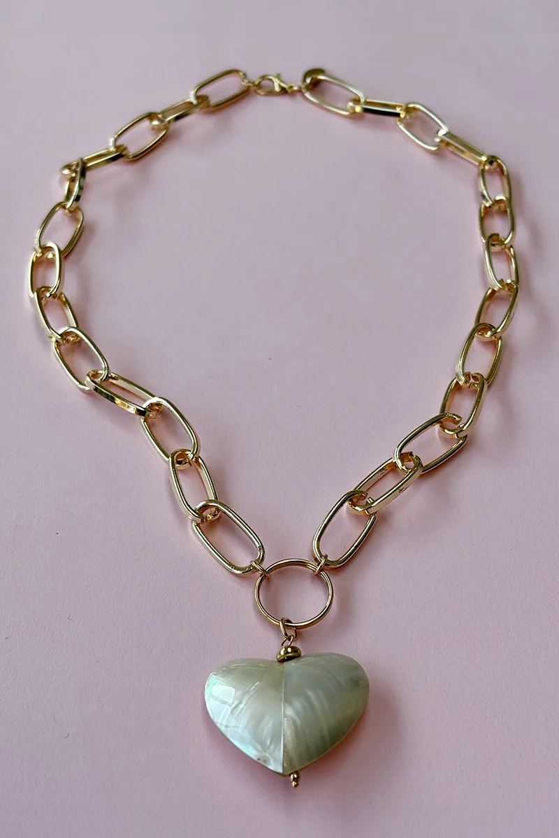 Heart Of Pearl — Gold Necklace Chain product view 6
