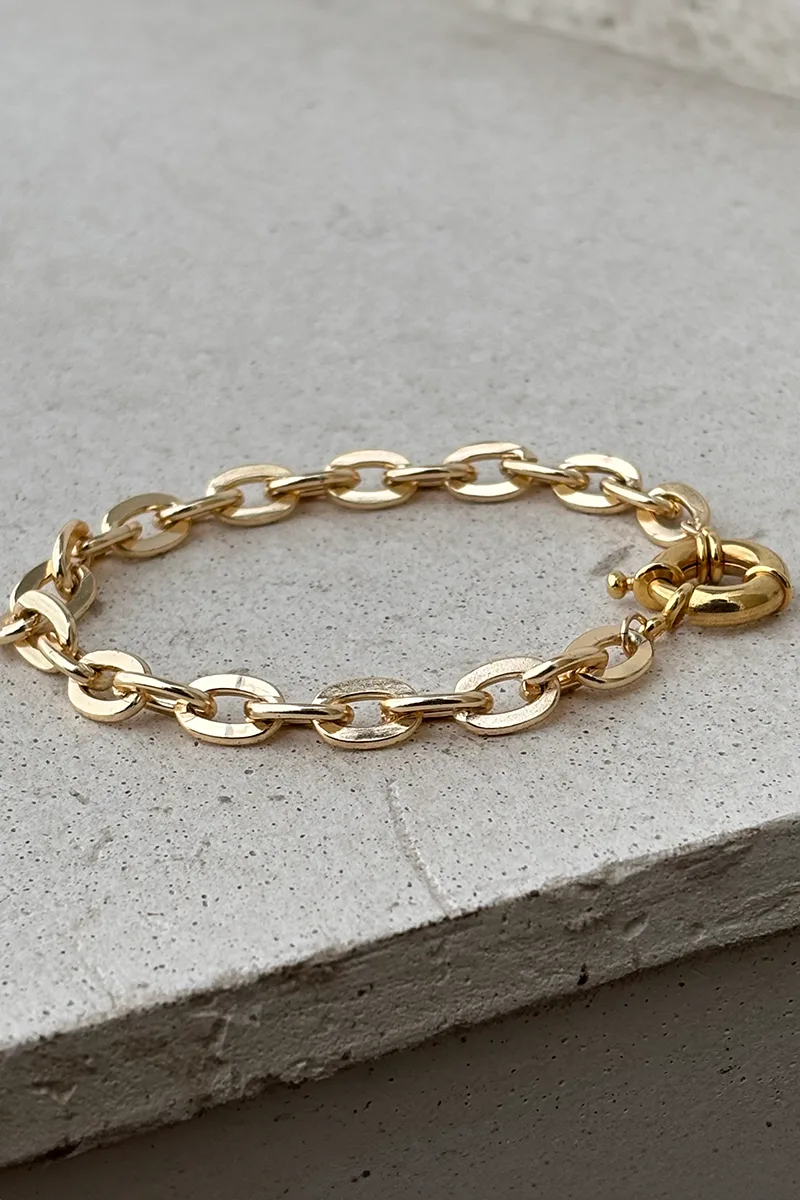Sunrise — Gold chain bracelet product view 5