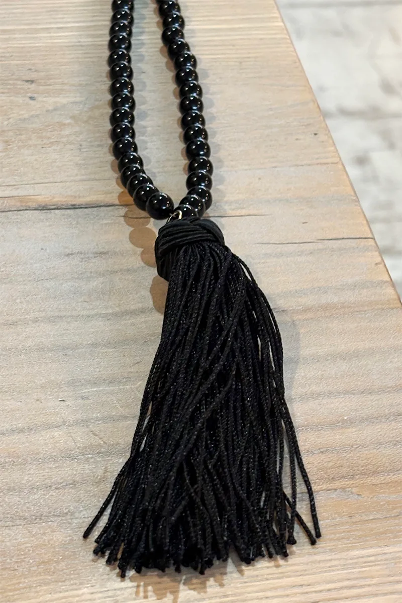 Alder - Black — Beaded Necklace product view 3