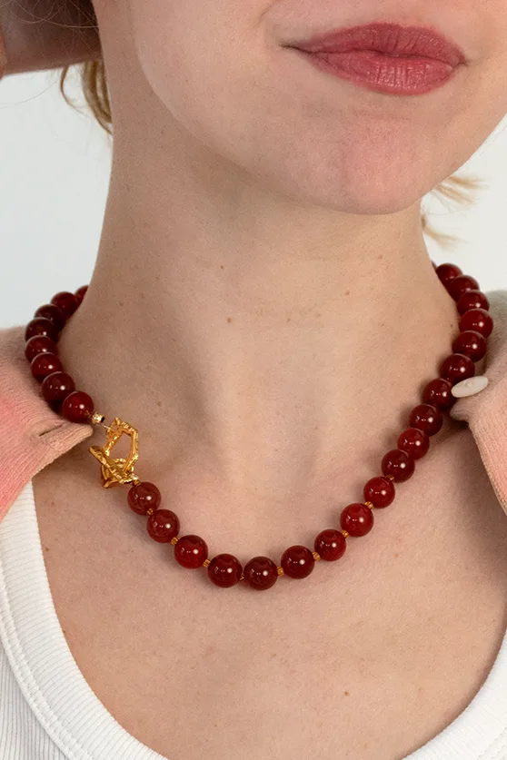 Fisher - Carnelian — Beaded Necklace product view 2