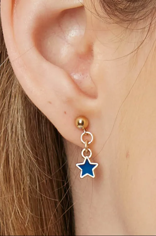 Starr — Gold Earrings Stud Drop product view 1