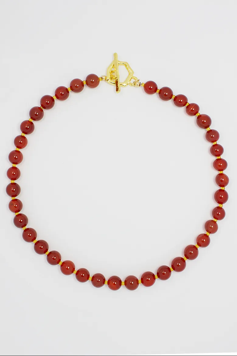Fisher - Carnelian — Beaded Necklace product view 1